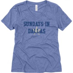 Ladies Relaxed Fit Super Soft Triblend V-Neck Tee