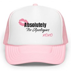 Absolutely No Apologies Pink Lips Trucker Cap