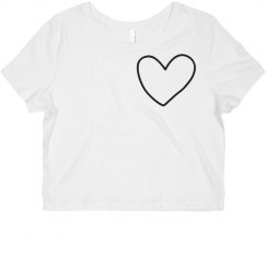 heart crop T shirt