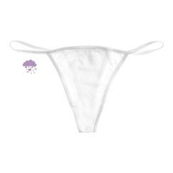 Basic White Thong Underwear