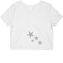 Ladies Slim Fit Crop Top Tee