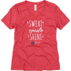 Ladies Relaxed Fit Super Soft Triblend V-Neck Tee