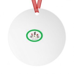 Metal Round Christmas Ornament