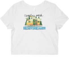 Ladies Slim Fit Crop Top Tee