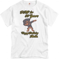 White Adult Dab Birthday Shirt