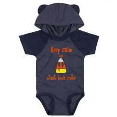 Infant Hooded Raglan Bodysuit with Ears