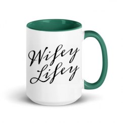 15oz Ceramic Mug with Color Inside