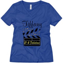 Ladies Relaxed Fit V-Neck Tee