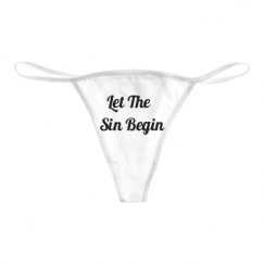 Basic White Thong Underwear