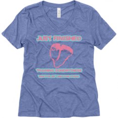 Ladies Relaxed Fit Super Soft Triblend V-Neck Tee