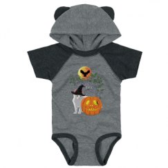 Infant Hooded Raglan Bodysuit with Ears