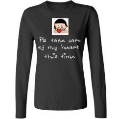 Ladies Relaxed Fit Basic Long Sleeve Tee