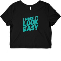 Ladies Slim Fit Crop Top Tee