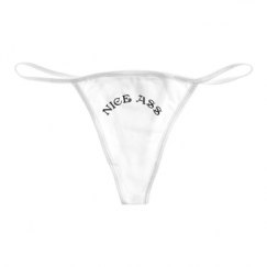 Basic White Thong Underwear