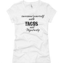 Ladies Slim Fit Basic Promo Jersey Tee