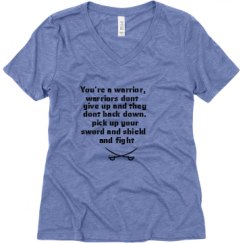 Ladies Relaxed Fit Super Soft Triblend V-Neck Tee