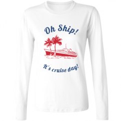 Ladies Relaxed Fit Basic Long Sleeve Tee