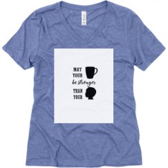 Ladies Relaxed Fit Super Soft Triblend V-Neck Tee