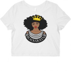 Ladies Slim Fit Crop Top Tee