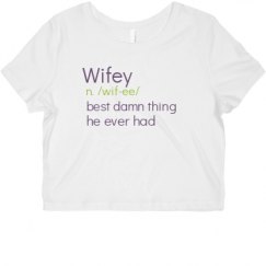 Ladies Slim Fit Crop Top Tee