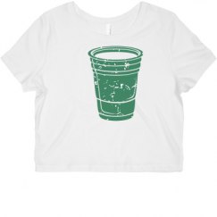 Ladies Slim Fit Crop Top Tee