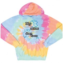 Unisex Tie-Dye Fleece Hoodie