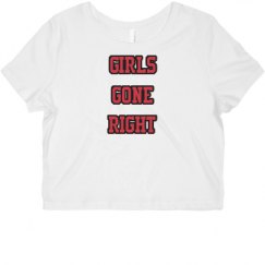 Ladies Slim Fit Crop Top Tee