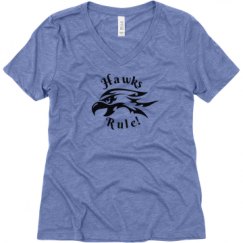 Ladies Relaxed Fit Super Soft Triblend V-Neck Tee