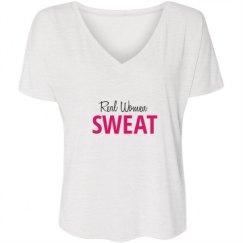 Ladies Flowy Slouchy V-Neck Tee