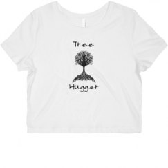 Ladies Slim Fit Crop Top Tee