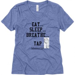 Ladies Relaxed Fit Super Soft Triblend V-Neck Tee