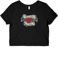 Ladies Slim Fit Crop Top Tee