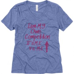 Ladies Relaxed Fit Super Soft Triblend V-Neck Tee