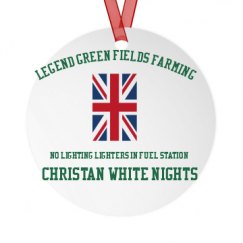 Metal Round Christmas Ornament