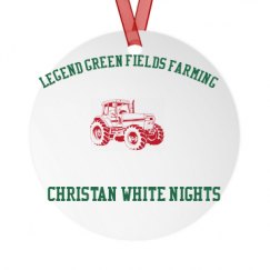 Metal Round Christmas Ornament