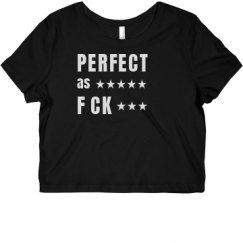 Ladies Slim Fit Crop Top Tee