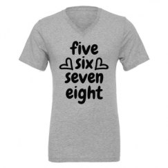 Unisex CVC Jersey V-Neck T-Shirt