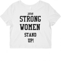 Ladies Slim Fit Crop Top Tee