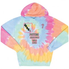 Unisex Tie-Dye Fleece Hoodie
