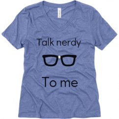 Ladies Relaxed Fit Super Soft Triblend V-Neck Tee