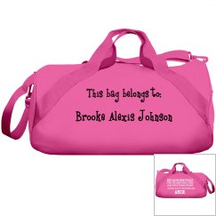 Personalized duffle bag