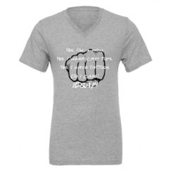 Unisex CVC Jersey V-Neck T-Shirt