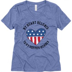 Ladies Relaxed Fit Super Soft Triblend V-Neck Tee