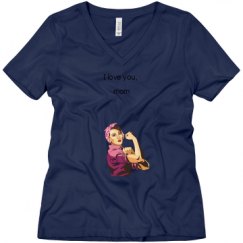 Ladies Relaxed Fit V-Neck Tee