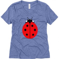 Ladies Relaxed Fit Super Soft Triblend V-Neck Tee