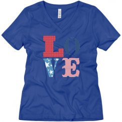 Ladies Relaxed Fit V-Neck Tee