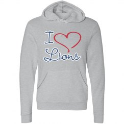 I Heart Lions Marbled Grey Hoodie