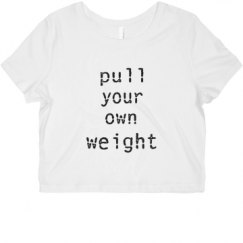 Ladies Slim Fit Crop Top Tee