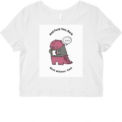 Ladies Slim Fit Crop Top Tee