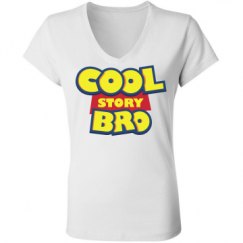 Ladies Slim Fit V-Neck Jersey Tee